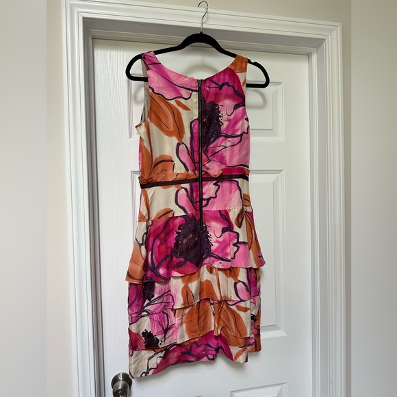 Moulinette Soeurs/Anthropologie Pink Floral Dress Size 8 - Picture 2 of 5